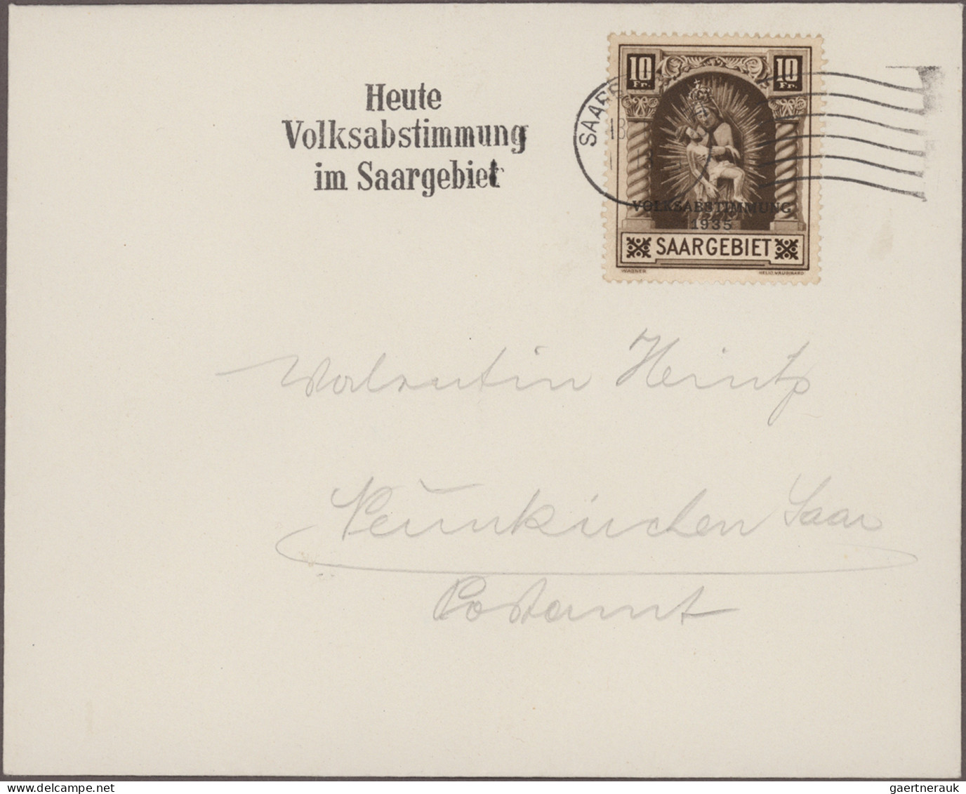 Deutsche Abstimmungsgebiete: Saargebiet: 1800-1935 Ca.: Mehr Als 300 Briefe Und - Covers & Documents