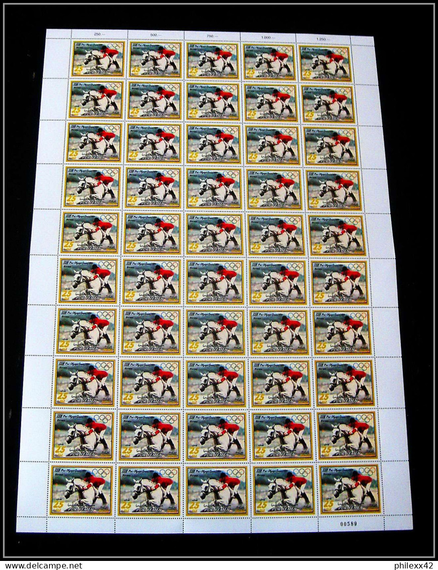 South Yemen PDR 6015 N°312/314 Jumping Jeux Olympiques (olympic Games) Los Angeles 1983/1984 MNH Feuille Sheets Cote 325 - Yémen