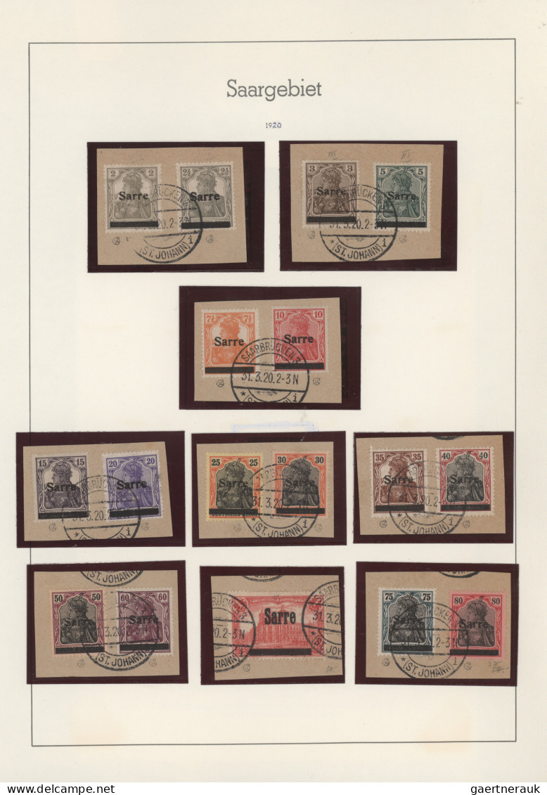 Deutsche Abstimmungsgebiete: Saargebiet: 1920/1934, In Den Hauptnummern Komplett - Used Stamps