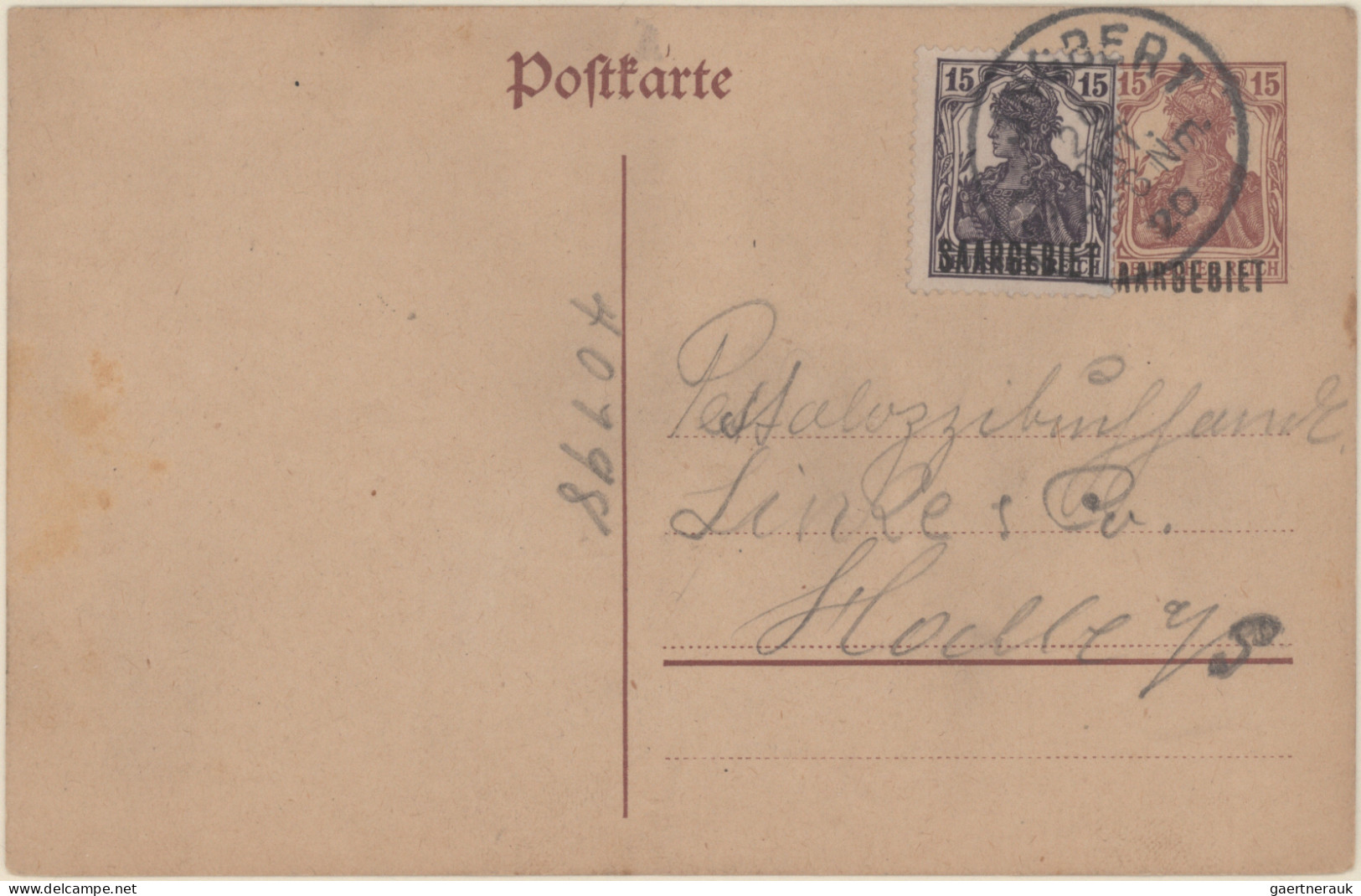 Deutsche Abstimmungsgebiete: Saargebiet - Ganzsachen: 1920-1933 Kollektion Von M - Entiers Postaux