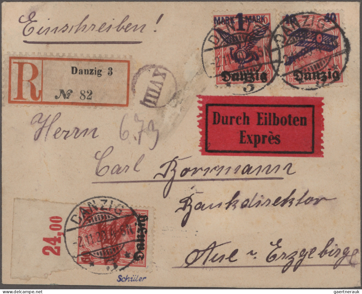 Danzig: 1880/1940 (ca.), Sammlung Von Ca. 220 Briefen Und Karten Incl. Etwas Vor - Other & Unclassified