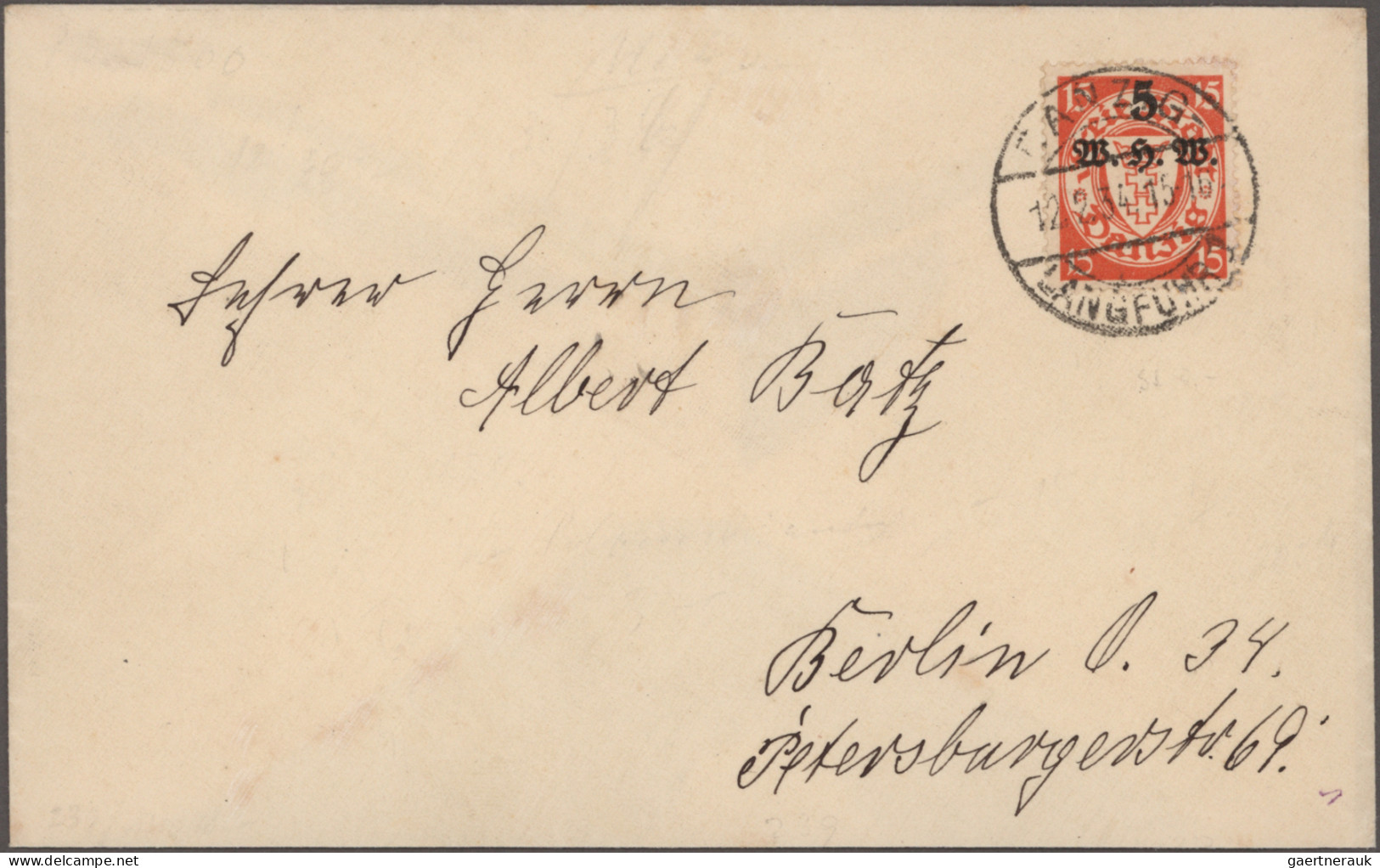 Danzig: 1880/1940 (ca.), Sammlung von ca. 220 Briefen und Karten incl. etwas Vor