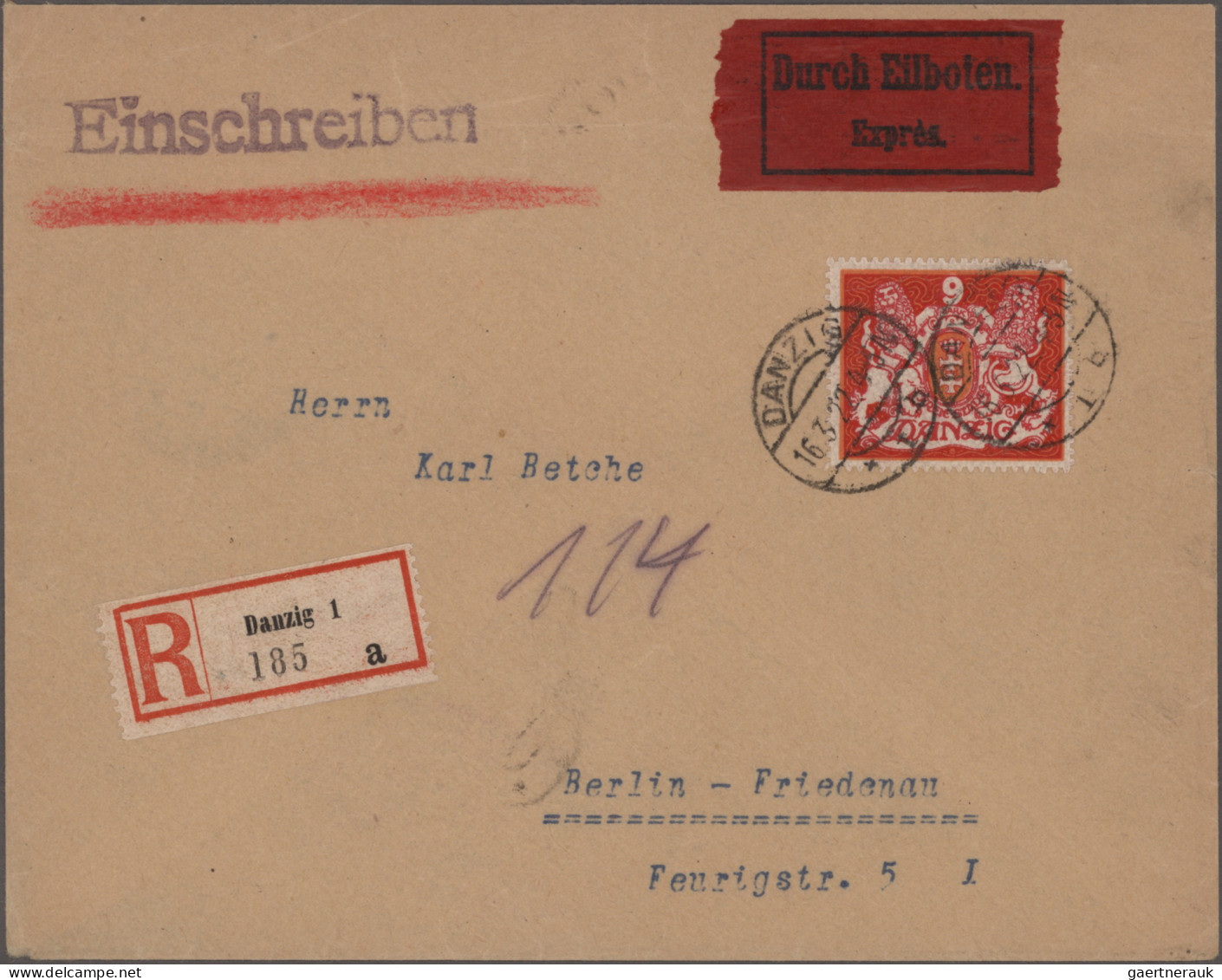 Danzig: 1880/1940 (ca.), Sammlung von ca. 220 Briefen und Karten incl. etwas Vor