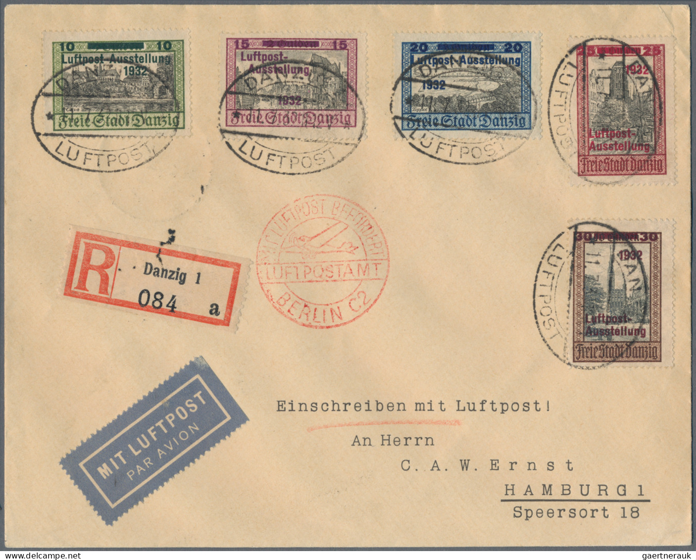 Danzig: 1920/1938 (ca), Bestand Von Rund 100 Belegen Mit Dekorativen Und Seltene - Autres & Non Classés