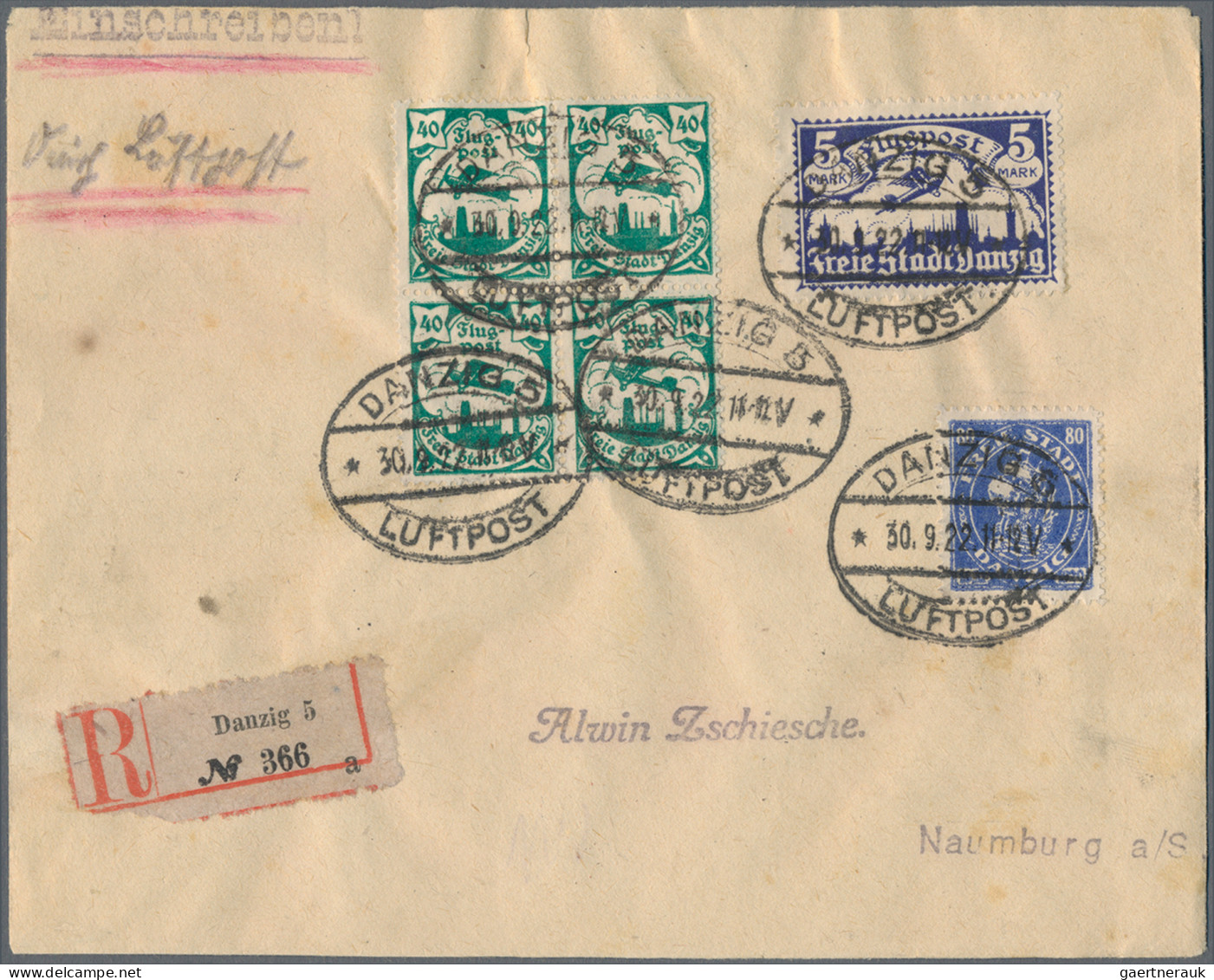Danzig: 1920/1938 (ca), Bestand Von Rund 100 Belegen Mit Dekorativen Und Seltene - Other & Unclassified