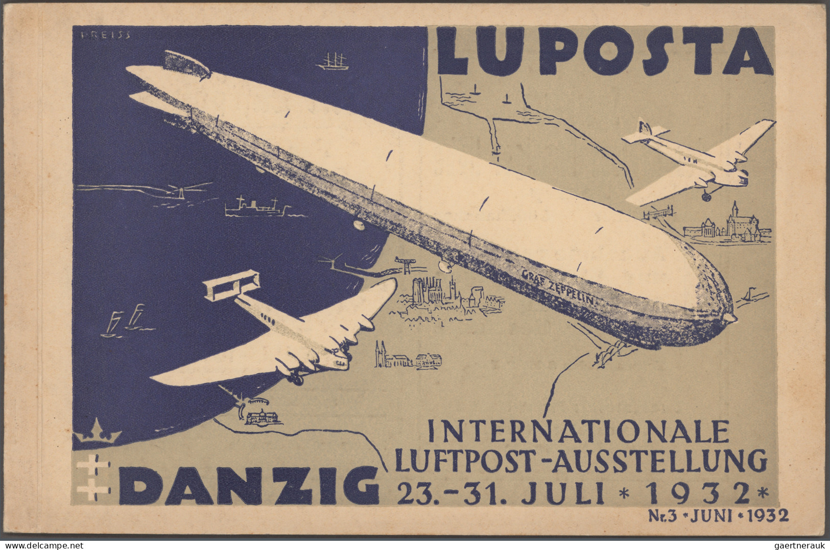 Danzig - Flugpost: 1932 LUPOSTA: Drei Ausstellungshefte Zur LUPOSTA 1932 Inklusi - Sonstige & Ohne Zuordnung