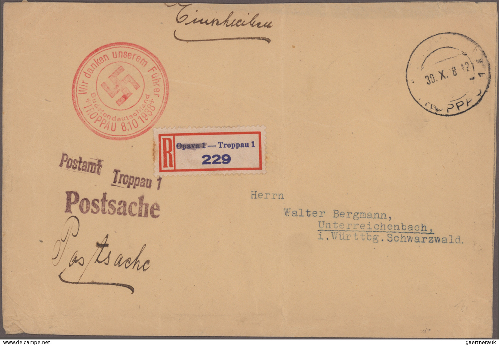 Sudetenland: 1938/1942, Umfangreiche Belege-Sammlung Mit Mehr Als 220 Briefen, K - Sudetes
