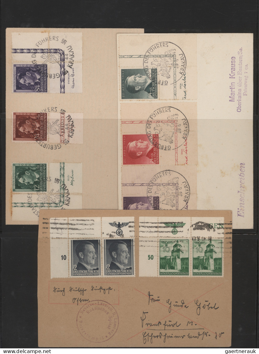 Deutsche Besetzung II. WK: 1938/1943, B/M,GG Etc., Sammlung Mit Ca. 60 Verschied - Bezetting 1938-45