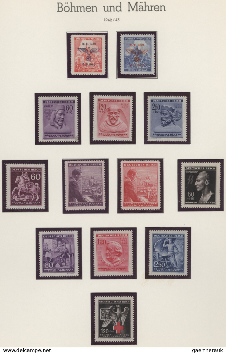 Deutsche Besetzung II. WK: 1939/1945, meist postfrische Sammlung auf Albenblätte