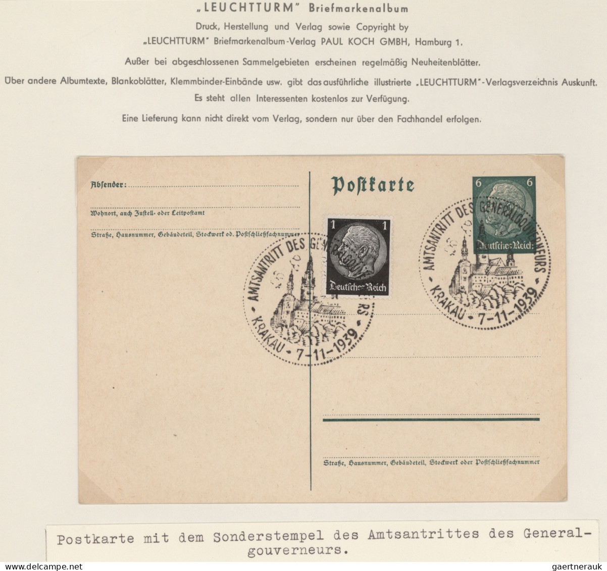 Deutsche Besetzung II. WK: 1939/1945, meist postfrische Sammlung auf Albenblätte