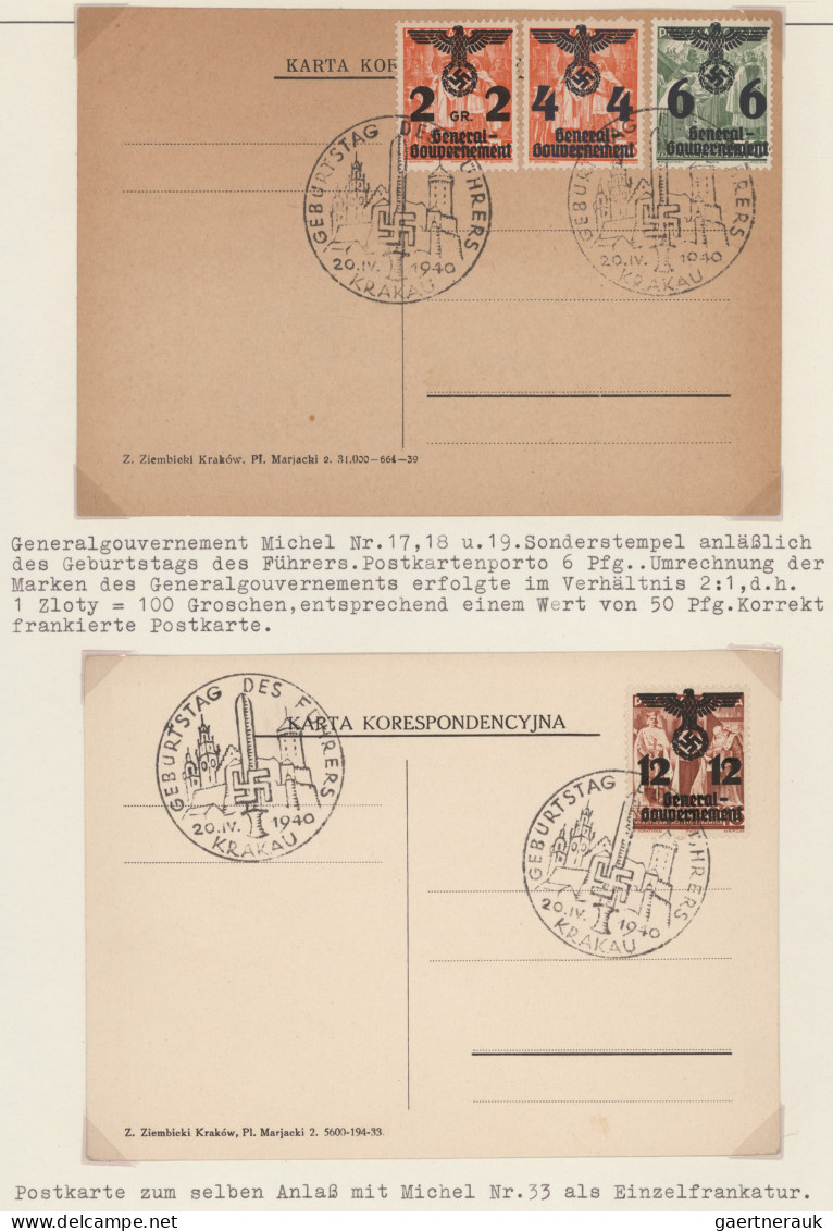 Deutsche Besetzung II. WK: 1939/1945, meist postfrische Sammlung auf Albenblätte