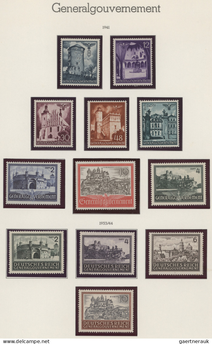 Deutsche Besetzung II. WK: 1939/1945, meist postfrische Sammlung auf Albenblätte