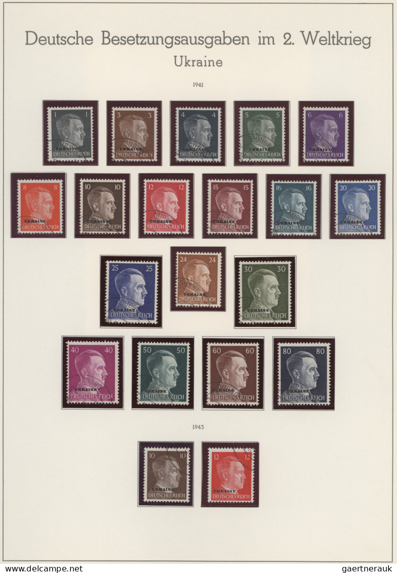 Deutsche Besetzung II. WK: 1939/1945, meist postfrische Sammlung auf Albenblätte