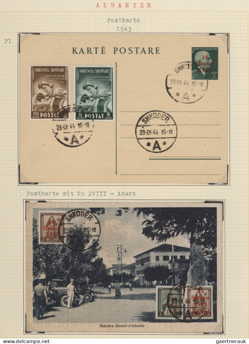 Dt. Besetzung II WK - Albanien: 1943/1944, Kompl. Postfrische Sammlung Mit MiNr. - Bezetting 1938-45