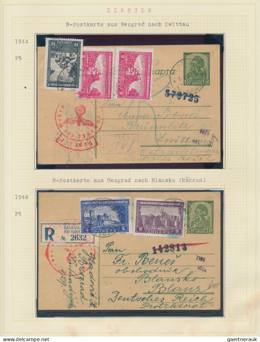 Dt. Besetzung II WK - Serbien: 1941/1943, Reichhaltige Gestempelte Sammlung Mit - Occupation 1938-45