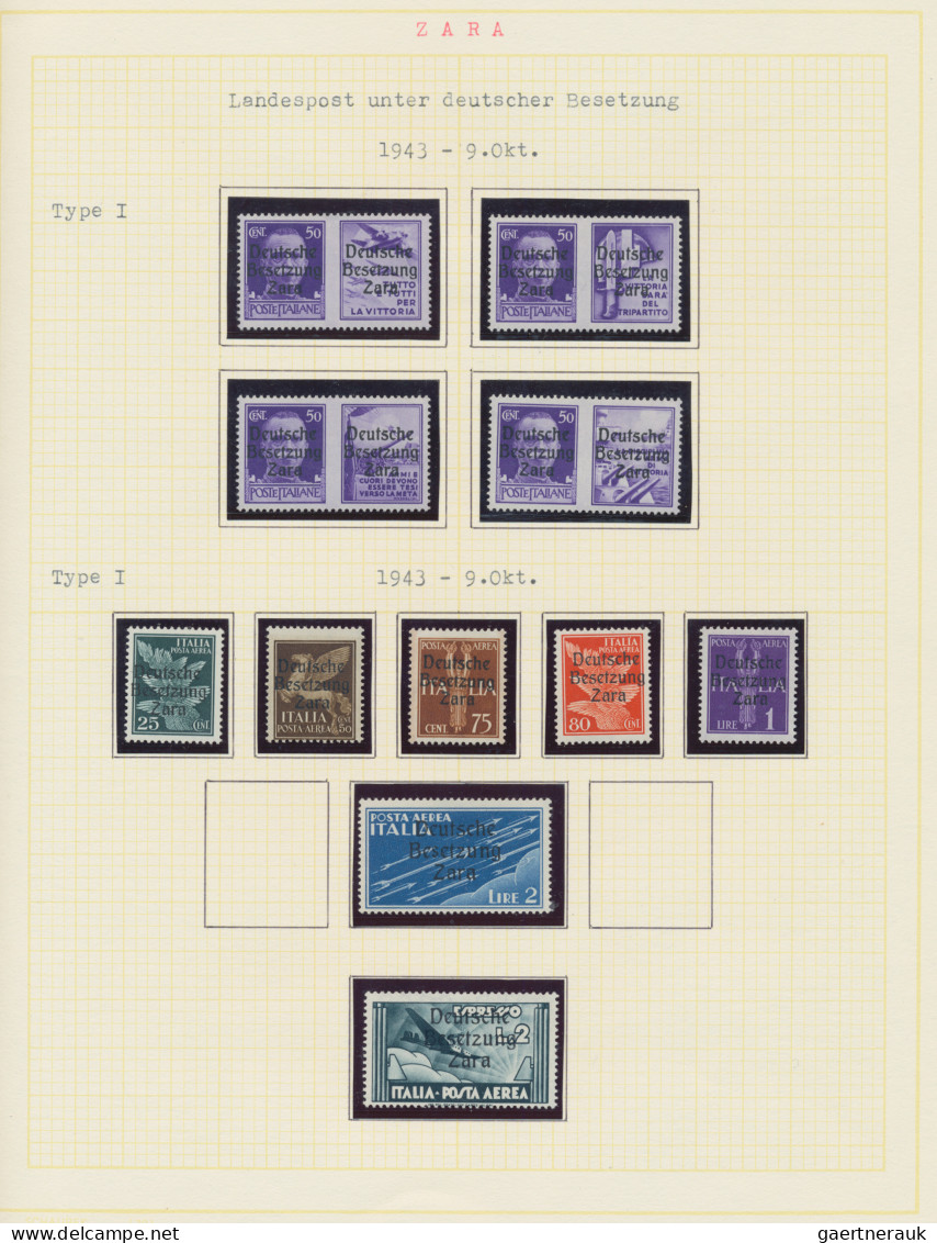 Dt. Besetzung II WK - Zara: 1943, Sehr Schöne, Bis Auf Wenige Werte Komplette Po - Ocupación 1938 – 45