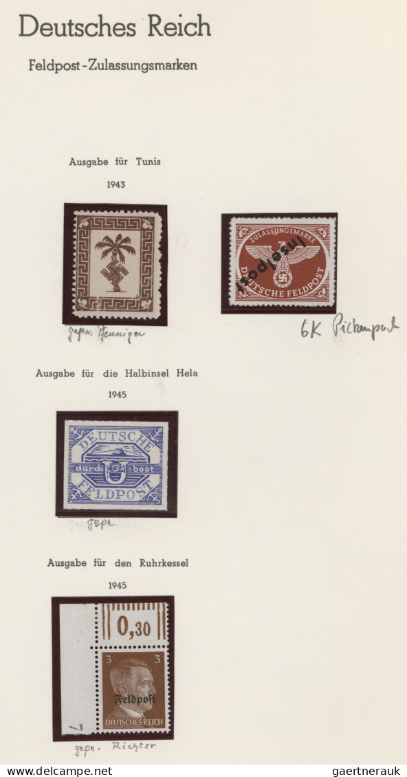 Feldpostmarken: 1942/1945, Gestempelte Und Ungebrauchte Sammlung Auf Albenblätte - Autres & Non Classés