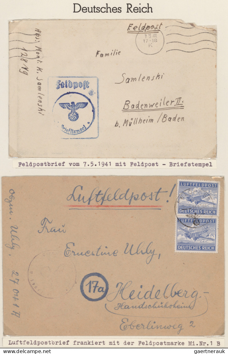 Feldpostmarken: 1942/1945, Gestempelte Und Ungebrauchte Sammlung Auf Albenblätte - Sonstige & Ohne Zuordnung