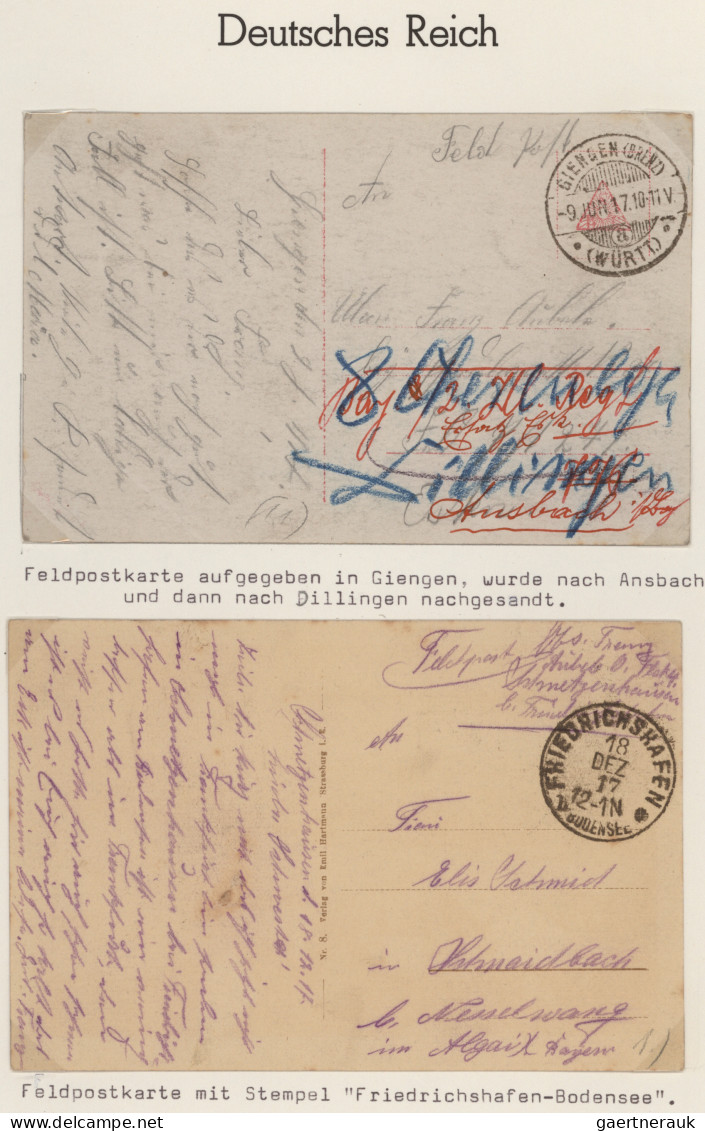 Feldpostmarken: 1942/1945, gestempelte und ungebrauchte Sammlung auf Albenblätte