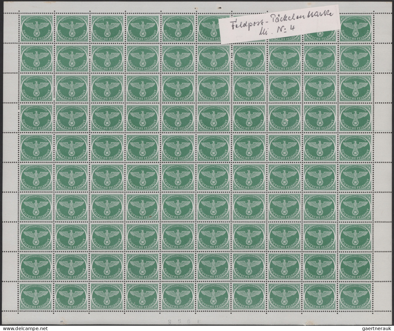 Feldpostmarken: 1942/1945, gestempelte und ungebrauchte Sammlung auf Albenblätte