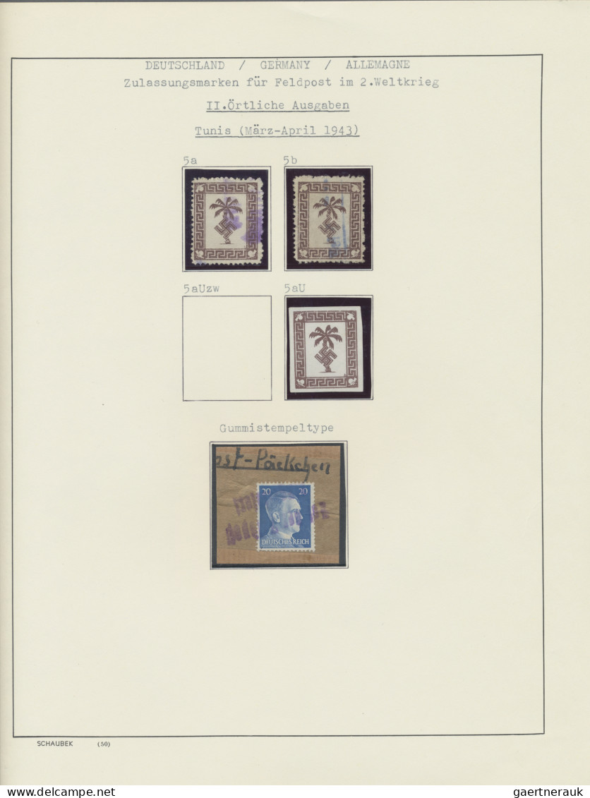 Feldpostmarken: 1942/1945, Interessante Sammlung Auf Selbstgestalteten Blättern, - Otros & Sin Clasificación