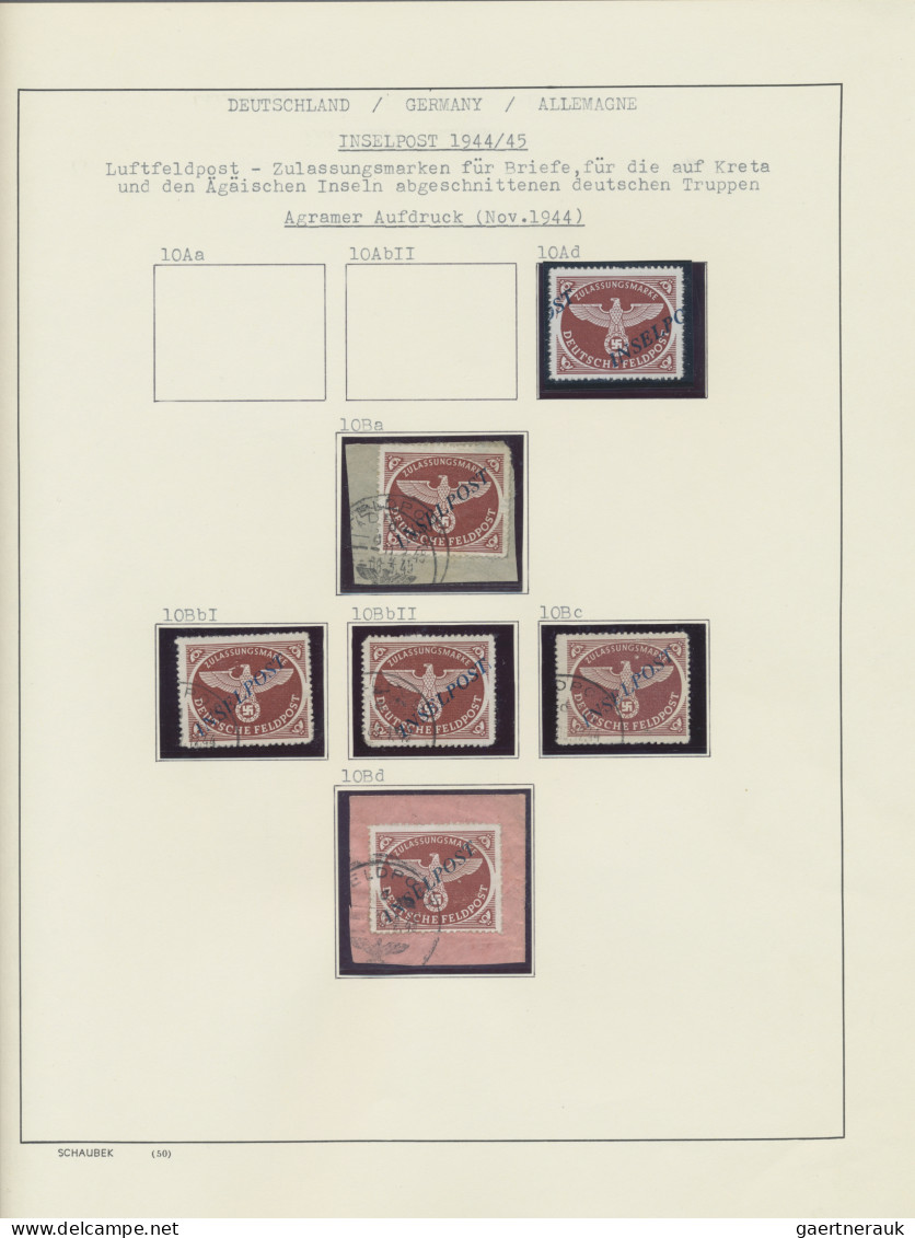 Feldpostmarken: 1942/1945, Interessante Sammlung Auf Selbstgestalteten Blättern, - Autres & Non Classés