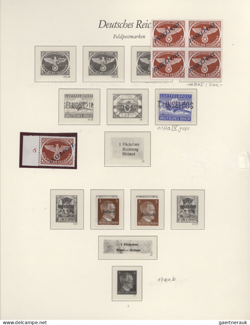 Feldpostmarken: 1942/1945, Postfrische/ungebrauchte Partie Von 16 Marken, Dabei - Otros & Sin Clasificación