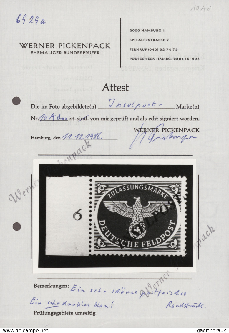 Feldpostmarken: 1942/1945, Postfrische/ungebrauchte Partie Von 16 Marken, Dabei - Otros & Sin Clasificación