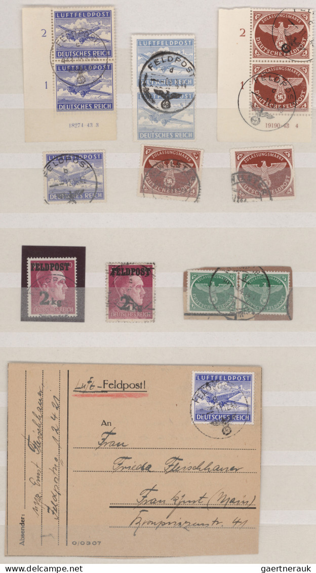 Feldpostmarken: 1942/1945, Sammlungspartie Mit Marken Und Belegen, Dabei MiNr. 7 - Andere & Zonder Classificatie