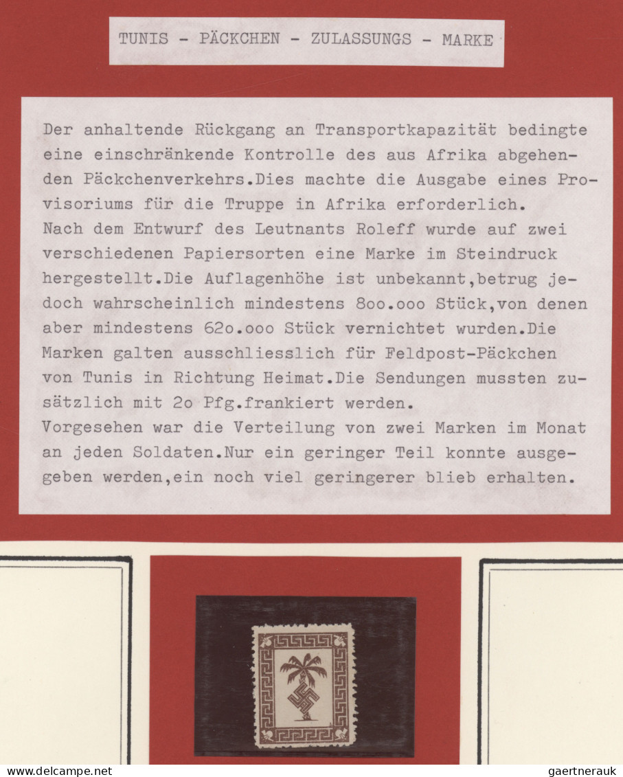 Feldpost 2. Weltkrieg: 1940/1944, umfangreiche Sammlung mit einigen Marken und v