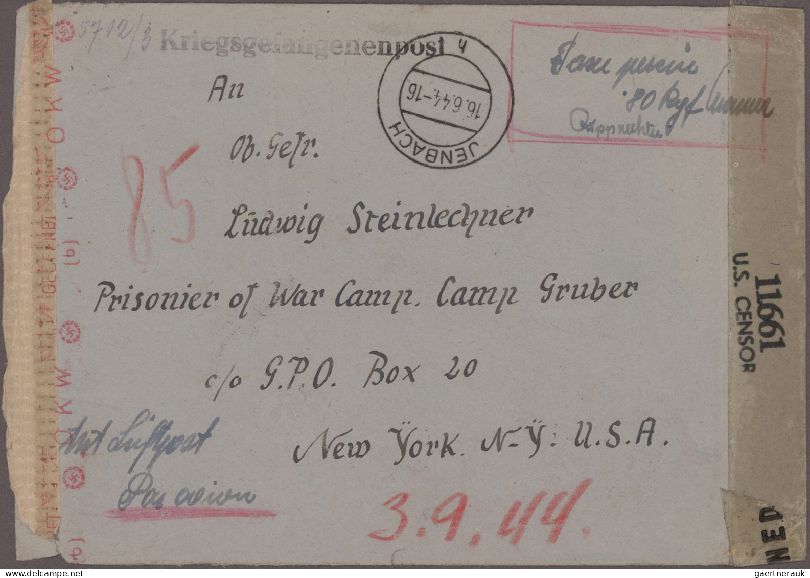 Kriegsgefangenen-Lagerpost: 1941, Febr. Bis Mai 1944, Feldpostkorrespondenz Von - Andere
