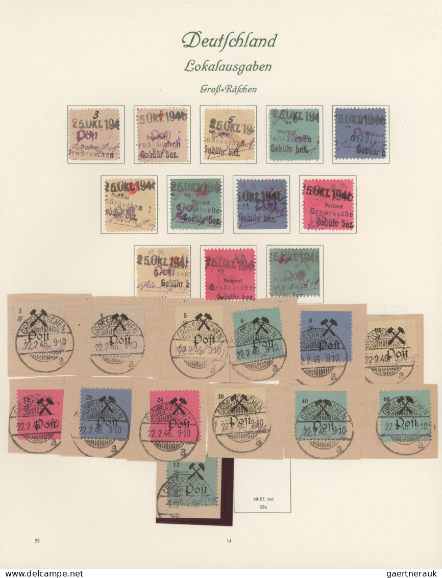 Deutschland nach 1945: 1945/1948 ca., Sammlung in einem Borek Falzalbum mit fast