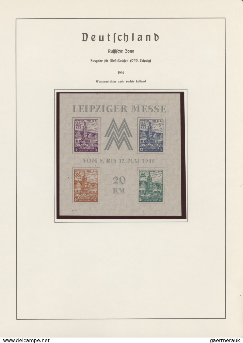 Deutschland nach 1945: 1945/1949, gepflegte postfrische und gestempelte Sammlung