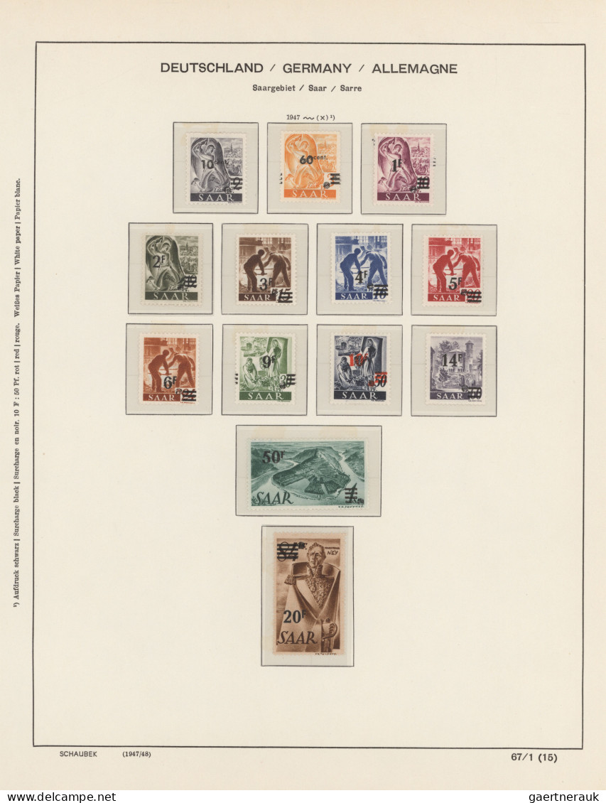 Deutschland Nach 1945: 1945/1958, Zumeist Postfrische Sammlung Auf Schaubek-Vord - Sammlungen