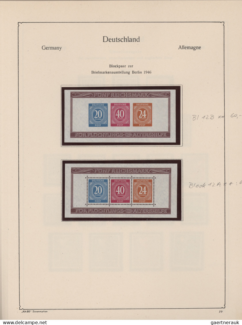 Deutschland nach 1945: 1945/1959, postfrisch/ungebrauchter und gestempelter Best