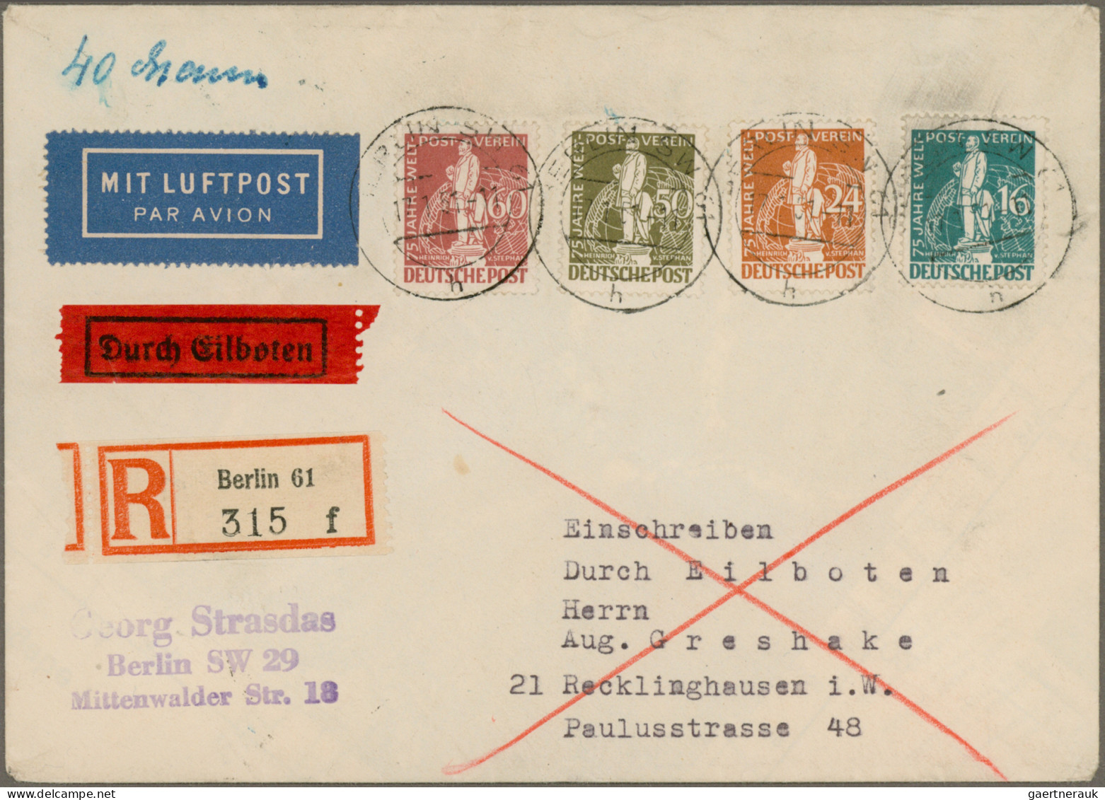 Deutschland Nach 1945: 1945/1971 (ca.), Schöne Und Attraktive Belegesammlung Von - Colecciones