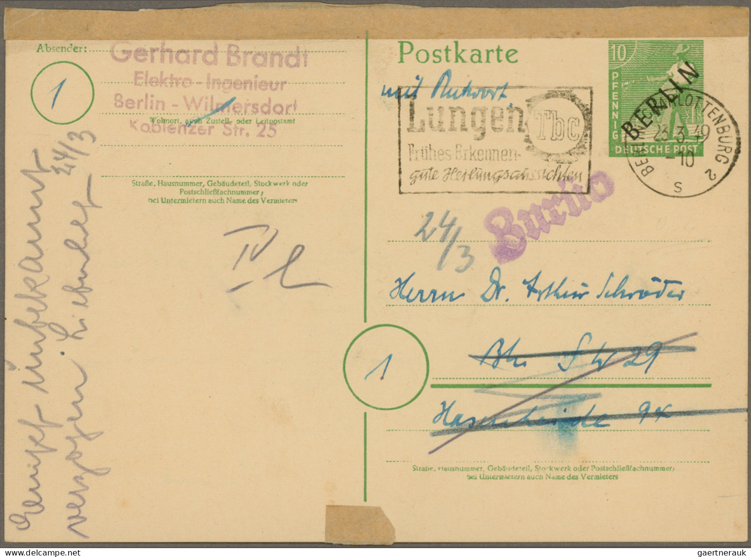 Deutschland nach 1945: 1945/1971 (ca.), schöne und attraktive Belegesammlung von