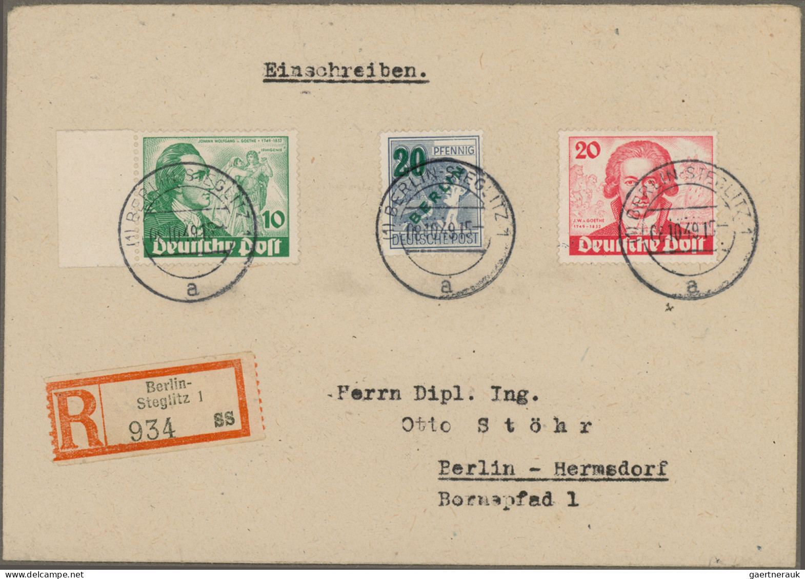 Deutschland nach 1945: 1945/1971 (ca.), schöne und attraktive Belegesammlung von