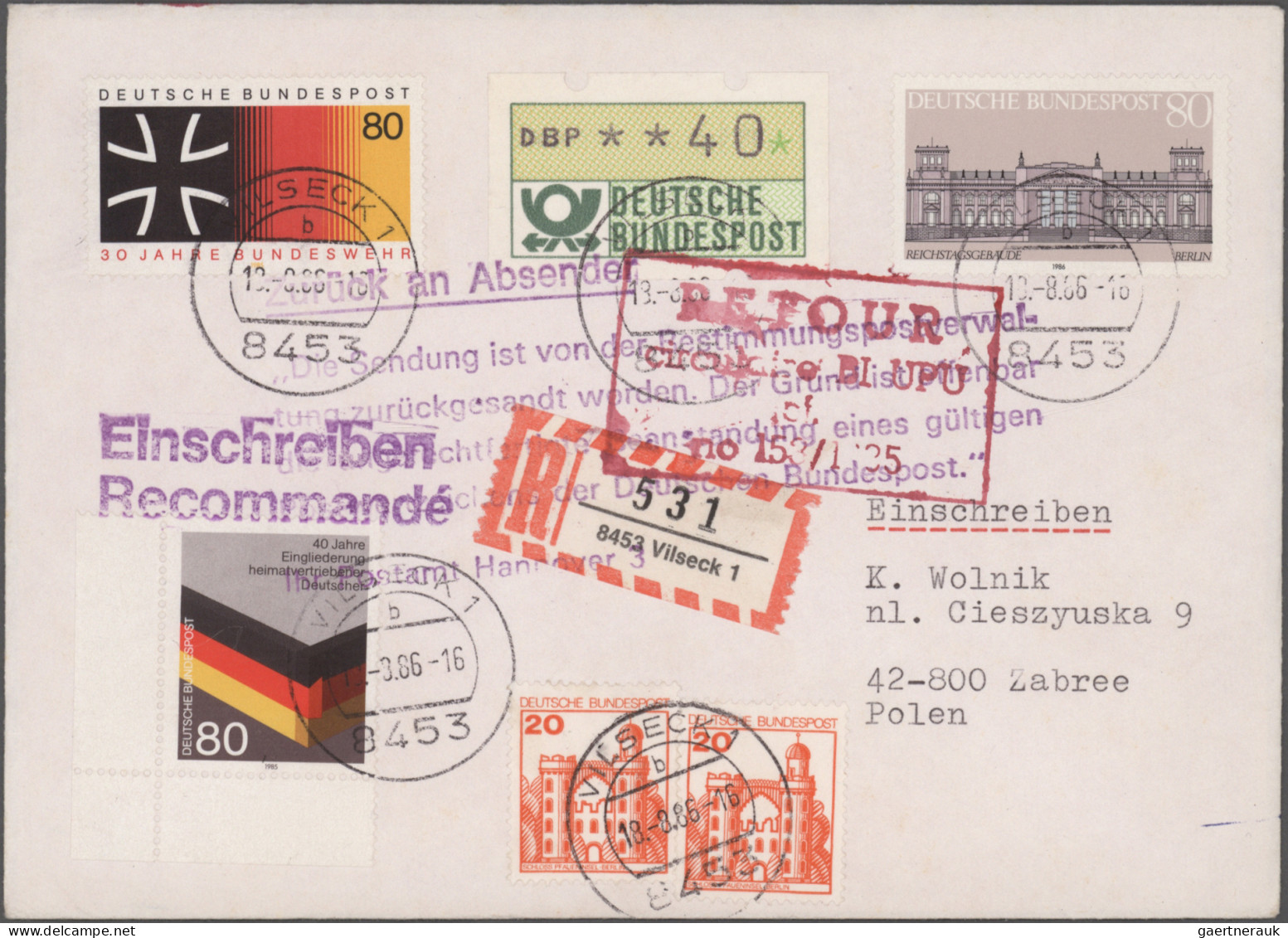 Deutschland nach 1945: 1945/1990 (ca.), umfangreicher Bestand Marken und Belege,