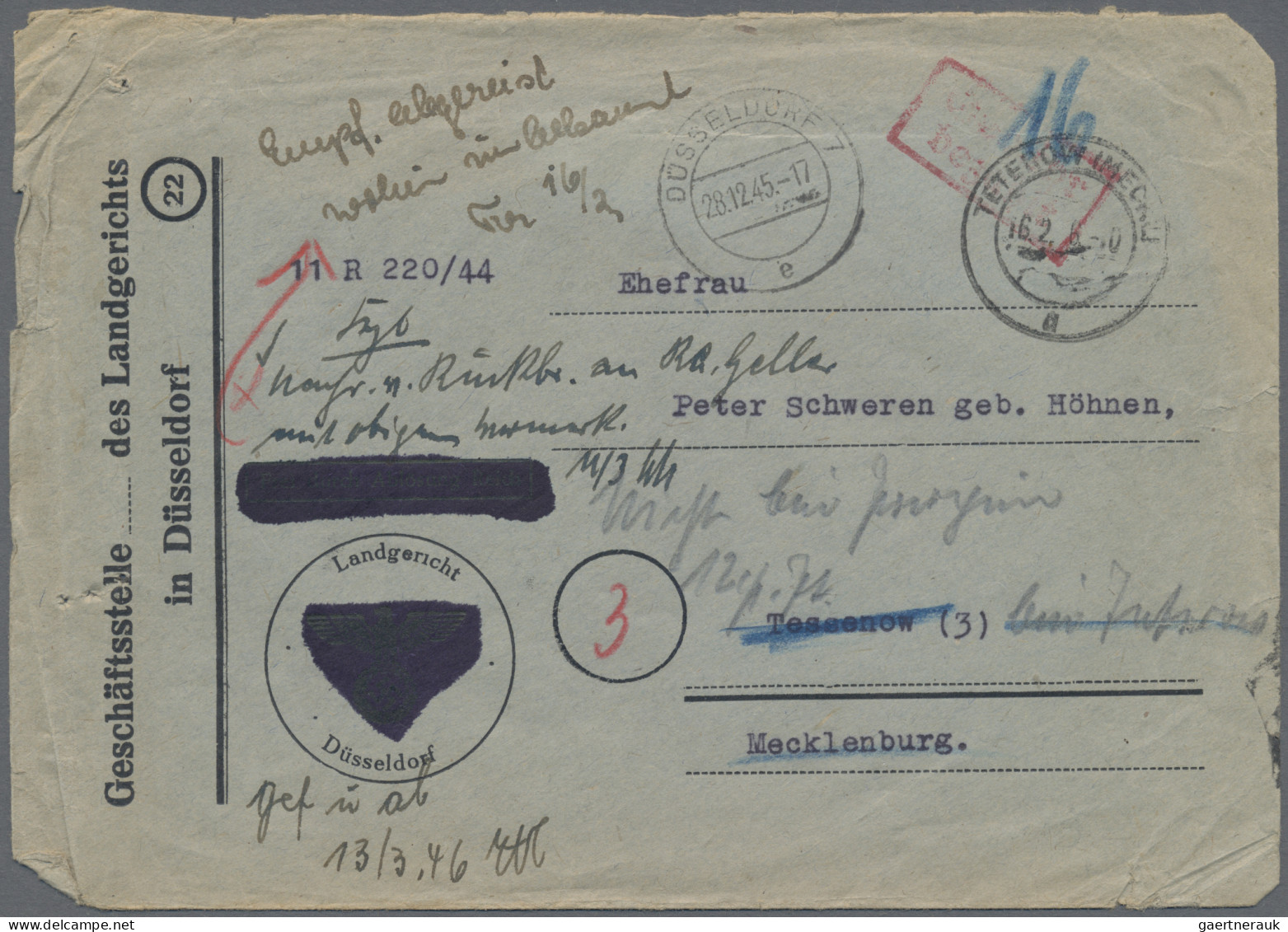Deutschland Nach 1945: 1945/1993, Vielseitige Partie Von Ca. 90 Briefen Und Kart - Sammlungen