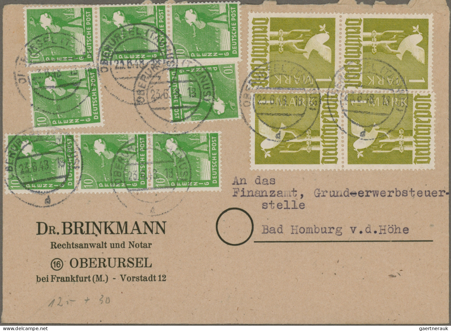 Deutschland nach 1945: 1945/1999, vielseitige Partie von ca. 116 Briefen und Kar