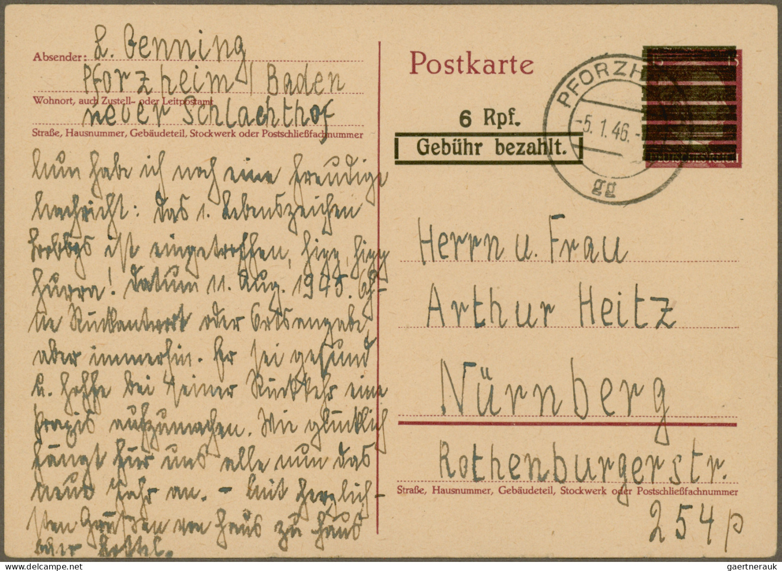 Deutschland Nach 1945: 1945/2003, Vielseitige Partie Von Ca. 116 Briefen Und Kar - Colecciones