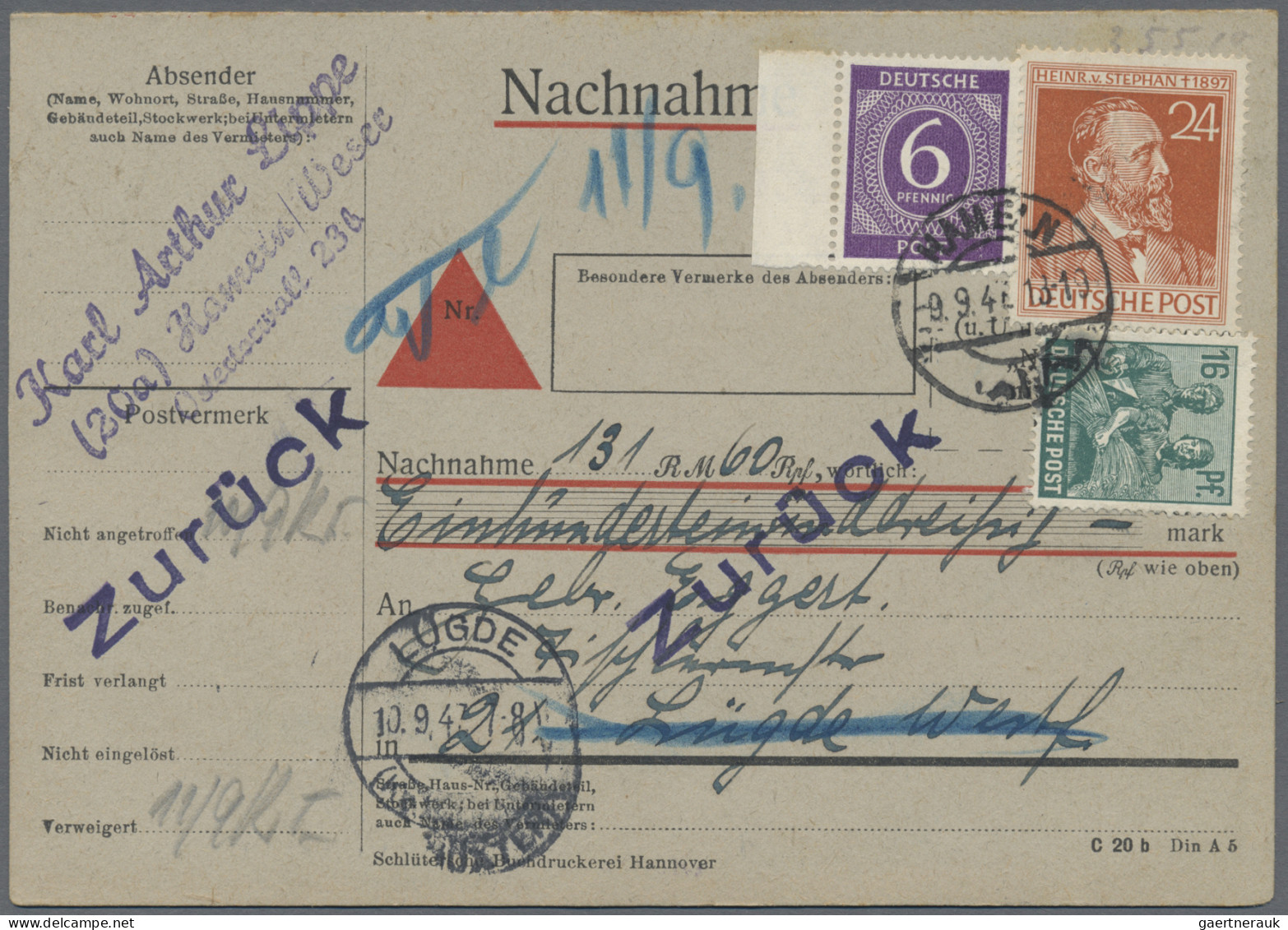 Deutschland Nach 1945: 1945/2003, Vielseitige Partie Von Ca. 90 Briefen Und Kart - Collections