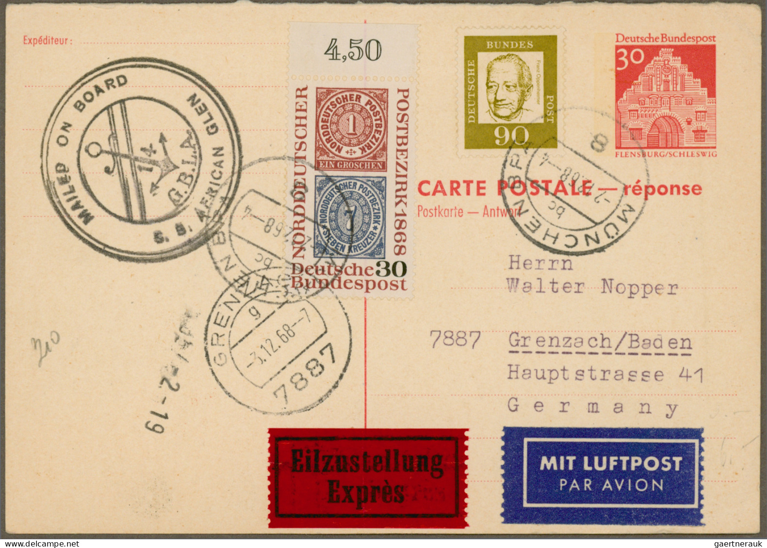 Deutschland Nach 1945: 1946/2003, Vielseitige Partie Von Ca. 114 Briefen Und Kar - Sammlungen