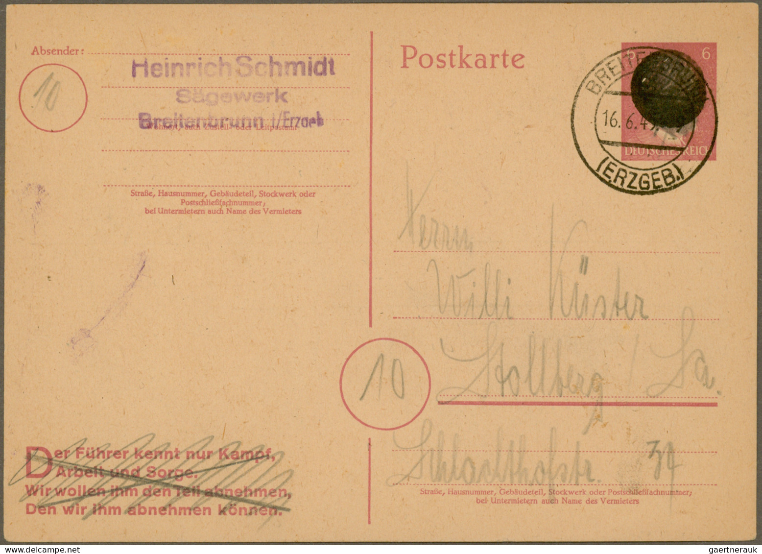 Deutschland Nach 1945: 1946/2016, Vielseitige Partie Von Ca. 117 Briefen Und Kar - Collections