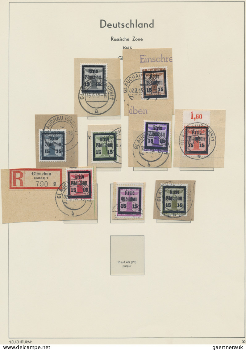 Deutsche Lokalausgaben Ab 1945: 1945 - 1946, Umfangreiche Sammlung Der Gestempel - Other & Unclassified