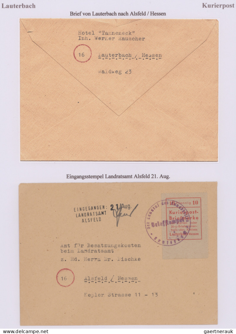 Deutsche Lokalausgaben Ab 1945: 1945, LAUTERBACH, Nichtamtliche Ausgabe 10 Pf. K - Autres & Non Classés