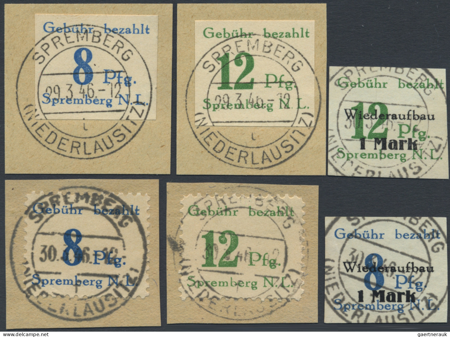 Deutsche Lokalausgaben Ab 1945: 1945, Posten Auf Steckkarten, Teils Auch Auf Alt - Other & Unclassified