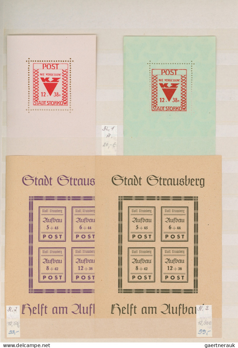 Deutsche Lokalausgaben Ab 1945: 1945/46, Kleiner Bestand Mit Marken Und Blockaus - Sonstige & Ohne Zuordnung