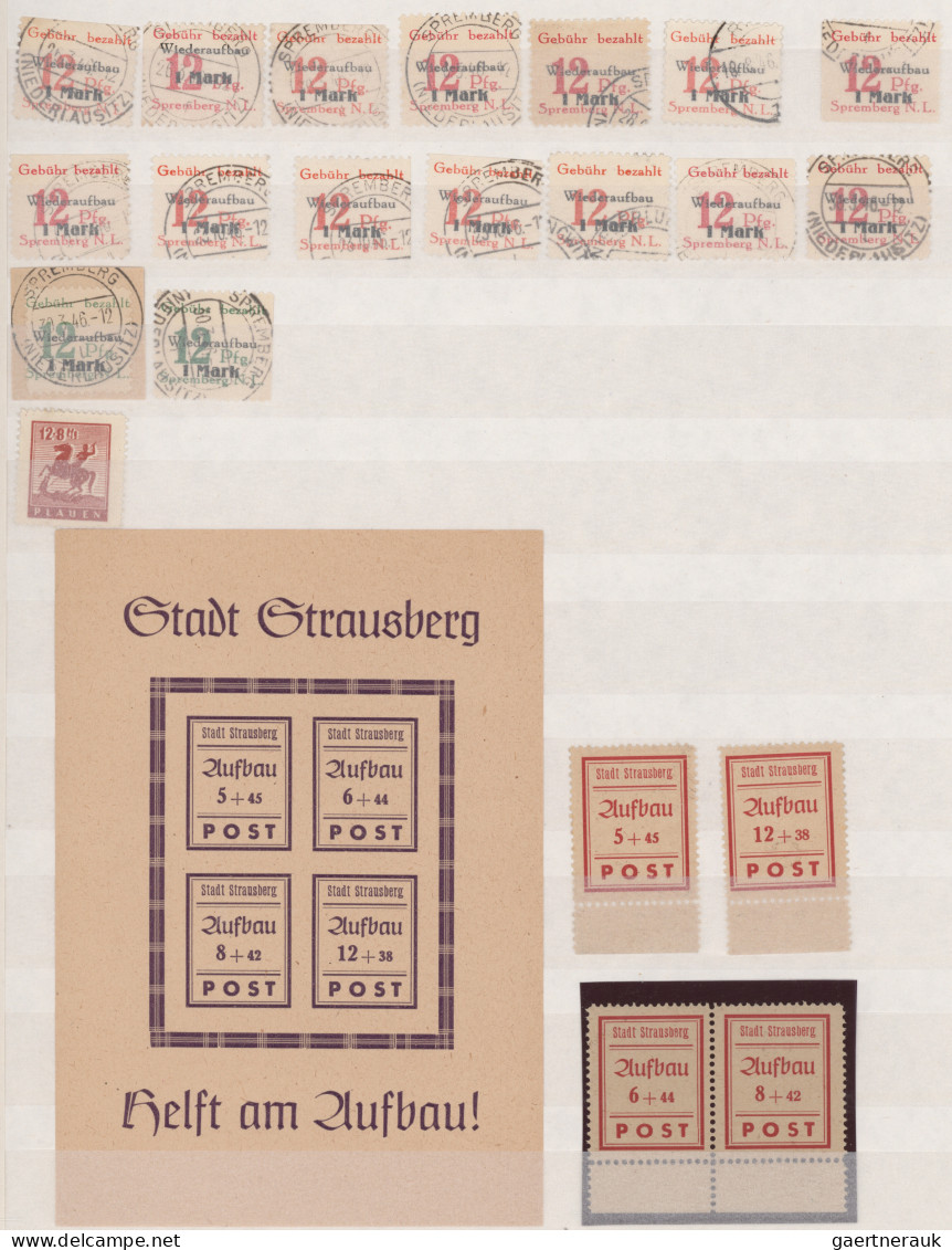 Deutsche Lokalausgaben Ab 1945: SPREMBERG, 1945: Umfangreiche Dublettensammlung, - Andere & Zonder Classificatie